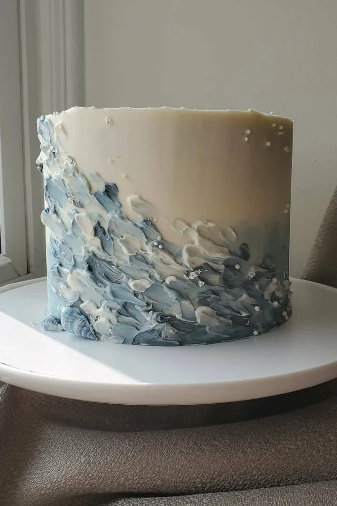 Abstract Watercolor Buttercream Cake