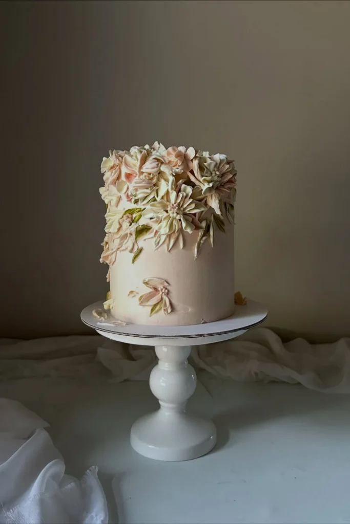 Floral Piped Buttercream Cake