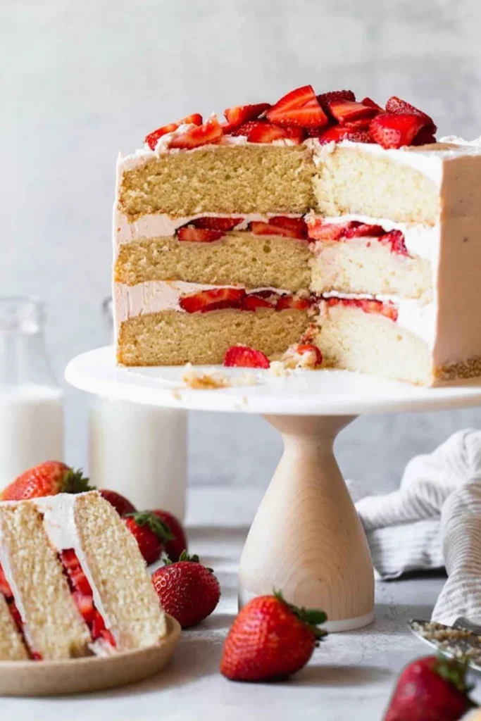 Fresh Strawberry Cream Cake