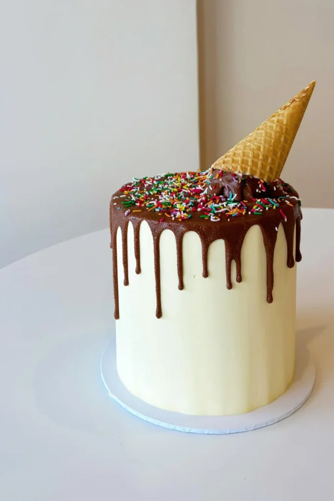 Ice Cream Meltdown Drip Cake