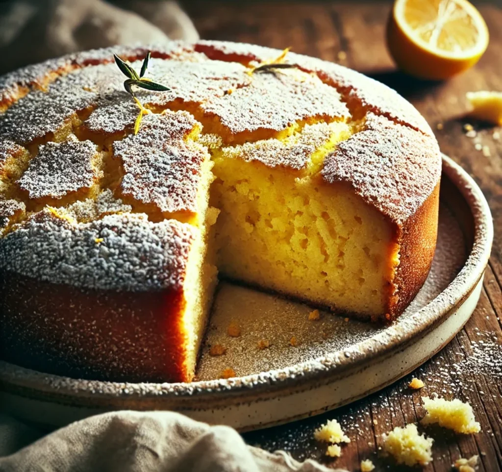 Lemon Olive Oil Cake with Wipped Ricotta