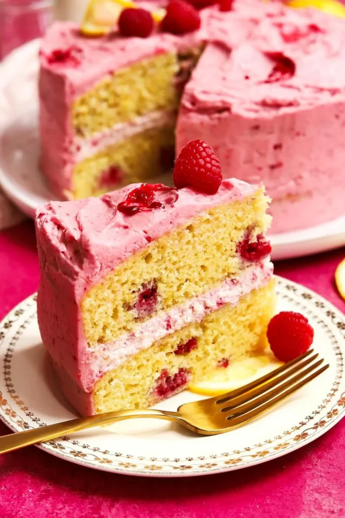 Lemon Raspberry Celebration Cake