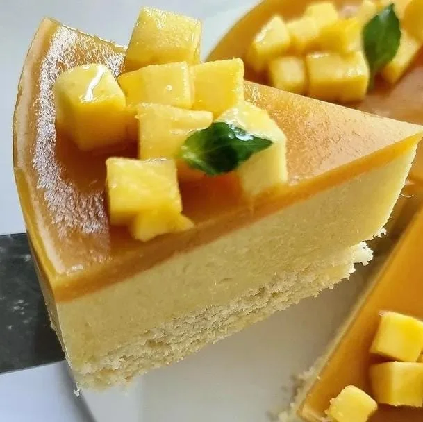 Mango Mousse Mirror Glaze Cake