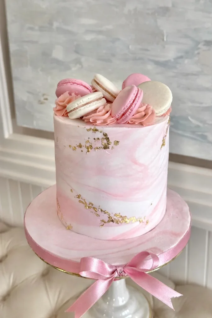 Marble Effect Fondant Cake
