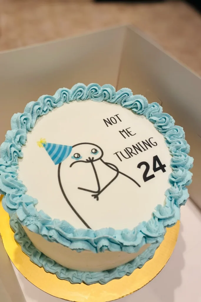 Meme Face Vanilla Cake