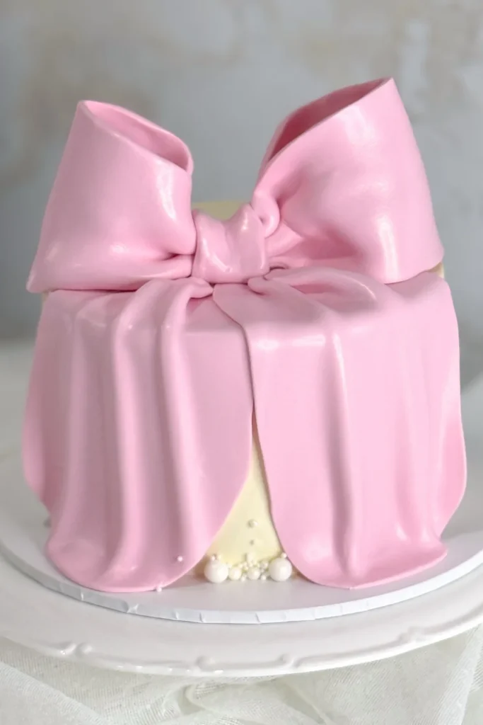 Pink Coquette Bow Cake