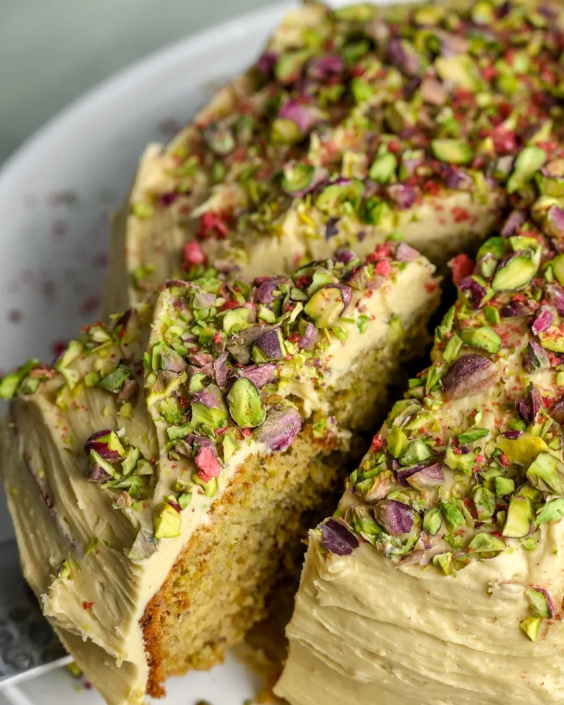 Pistachio Rose Birthday Cake