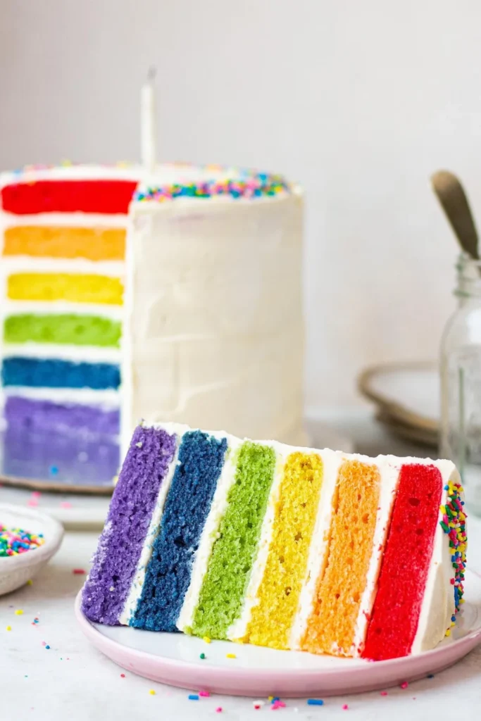 Rainbow Layer Surprise Cake