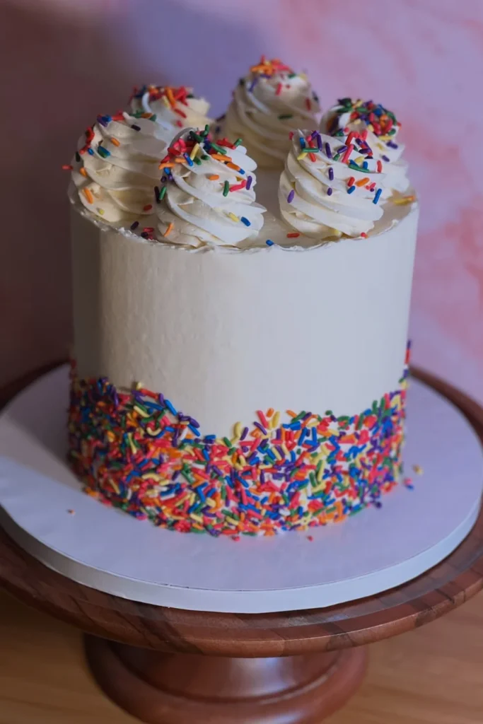 Vanilla Butter Cake with Sprinkles
