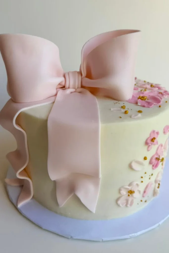 Baby Shower Bow Cake
