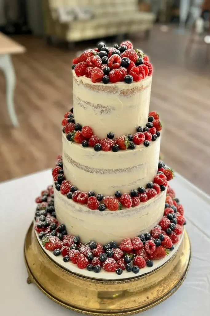 Berry Naked Wedding Cake