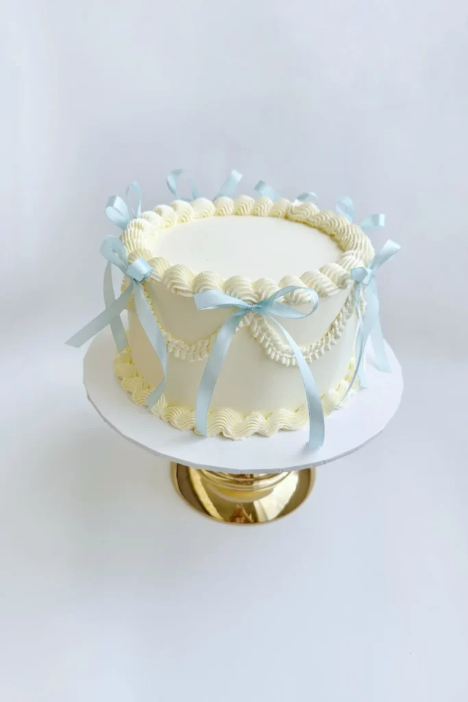 Buttercream Ribbon Bow Cake