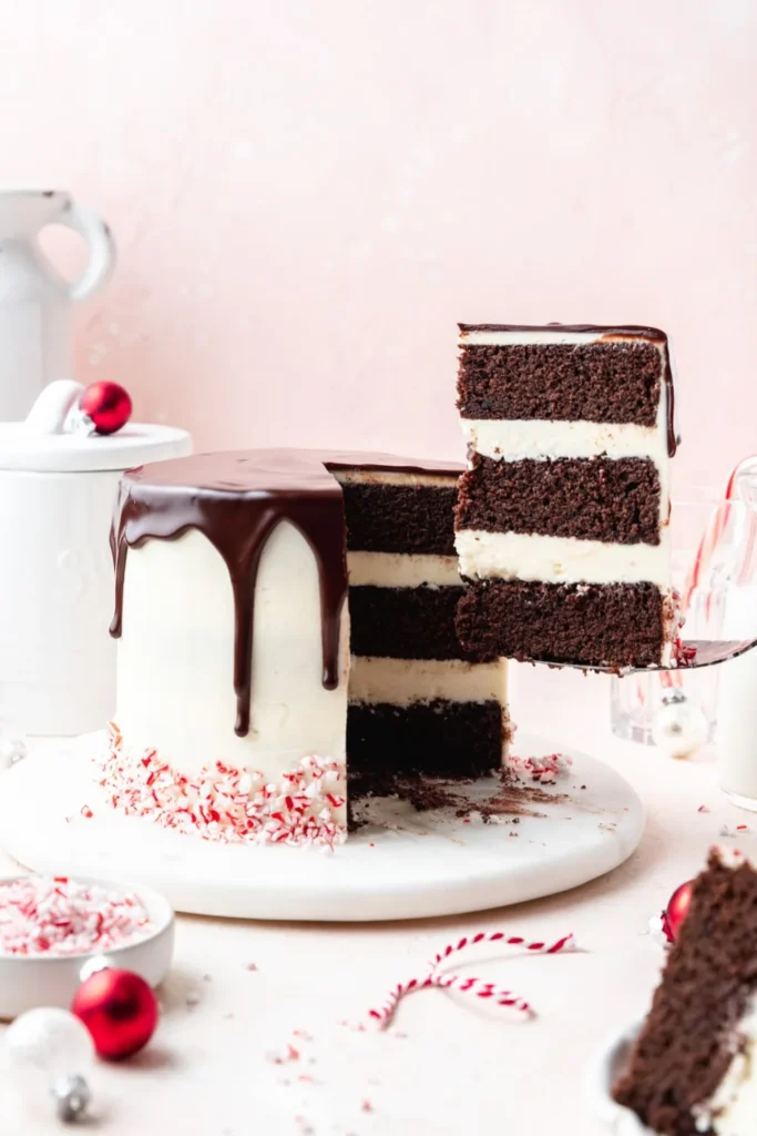 Chocolate Peppermint Drip Cake