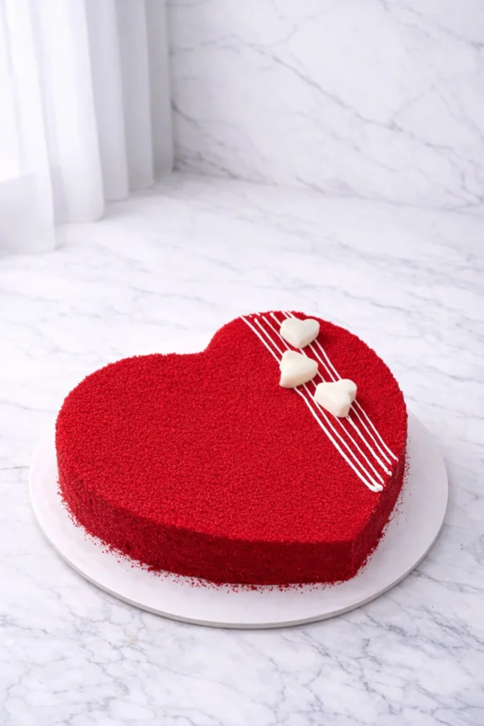 Classic Red Velvet Heart Cake