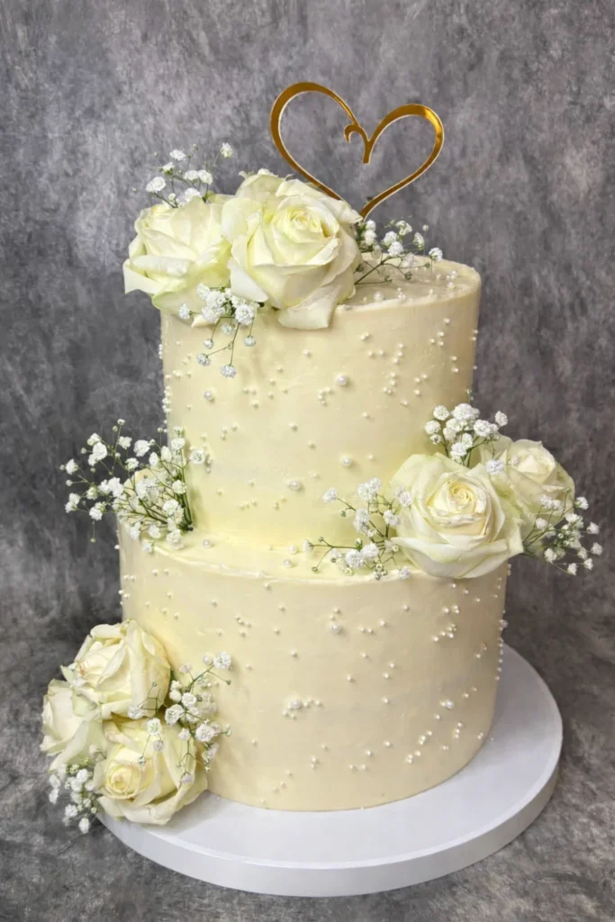 Classic Vanilla Engagement Cake