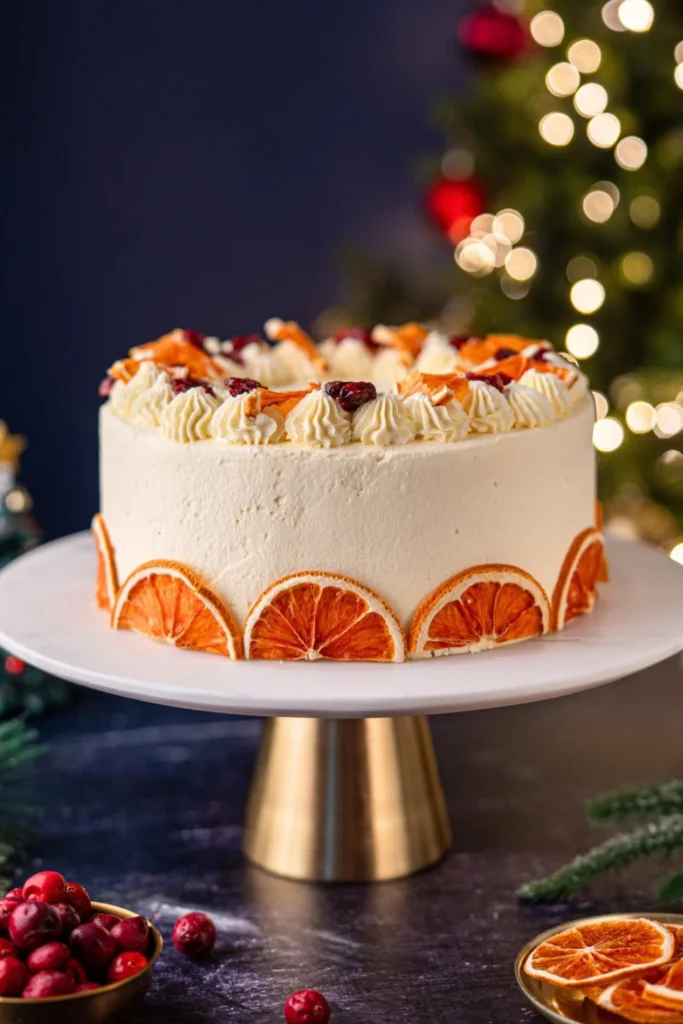 Cranberry Orange Christmas Cake