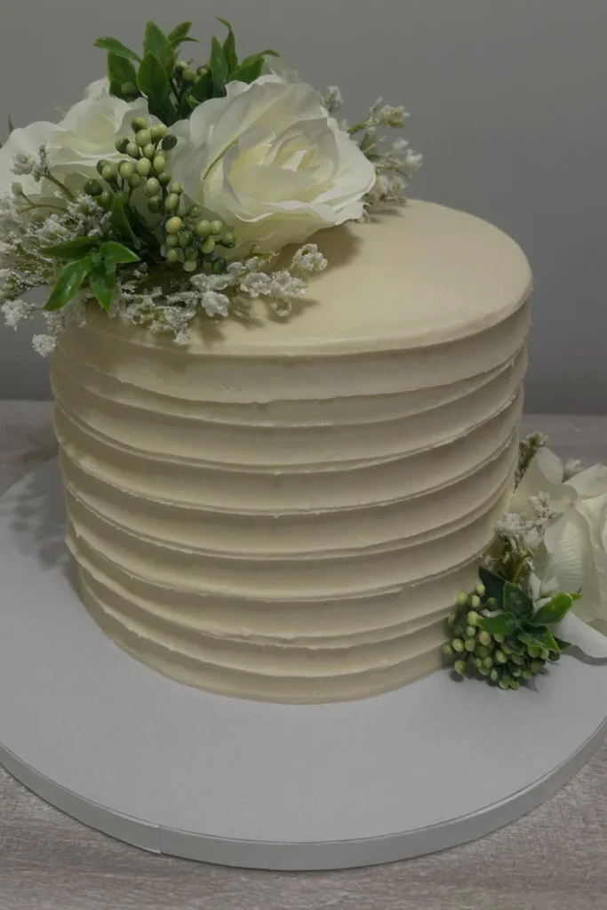 Floral Buttercream Engagement Cake