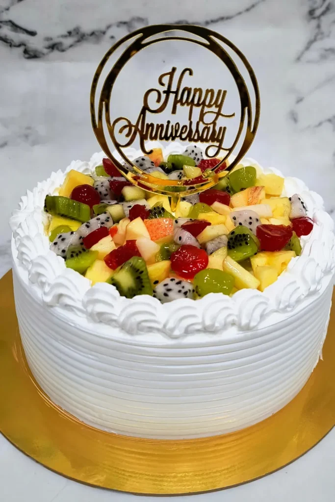 Fresh Fruit Anniversary Cake