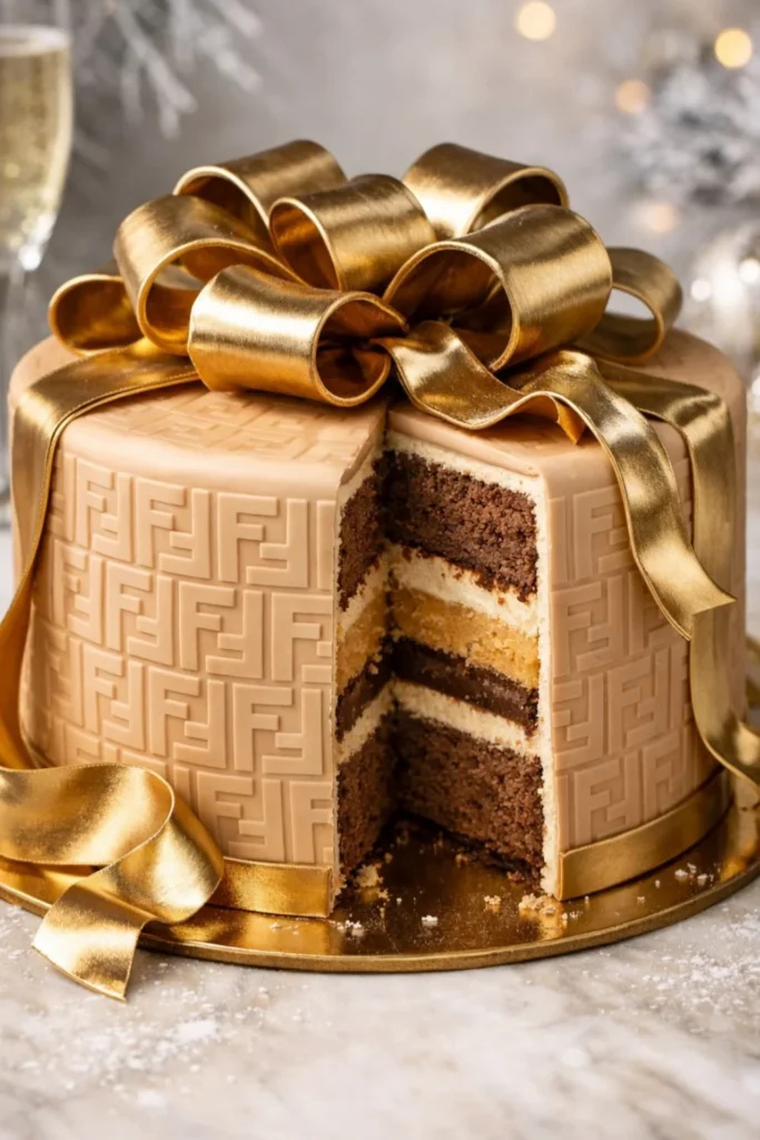 Gold Luxury Bow Cake