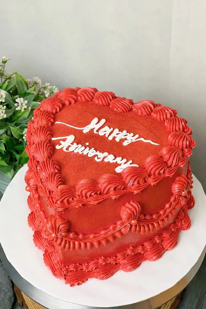 Heart Shaped Romantic Cake