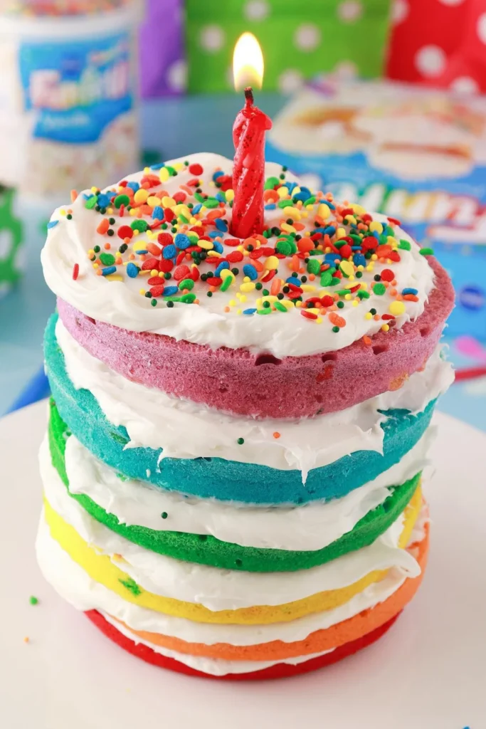 Mini Rainbow Layer Cake