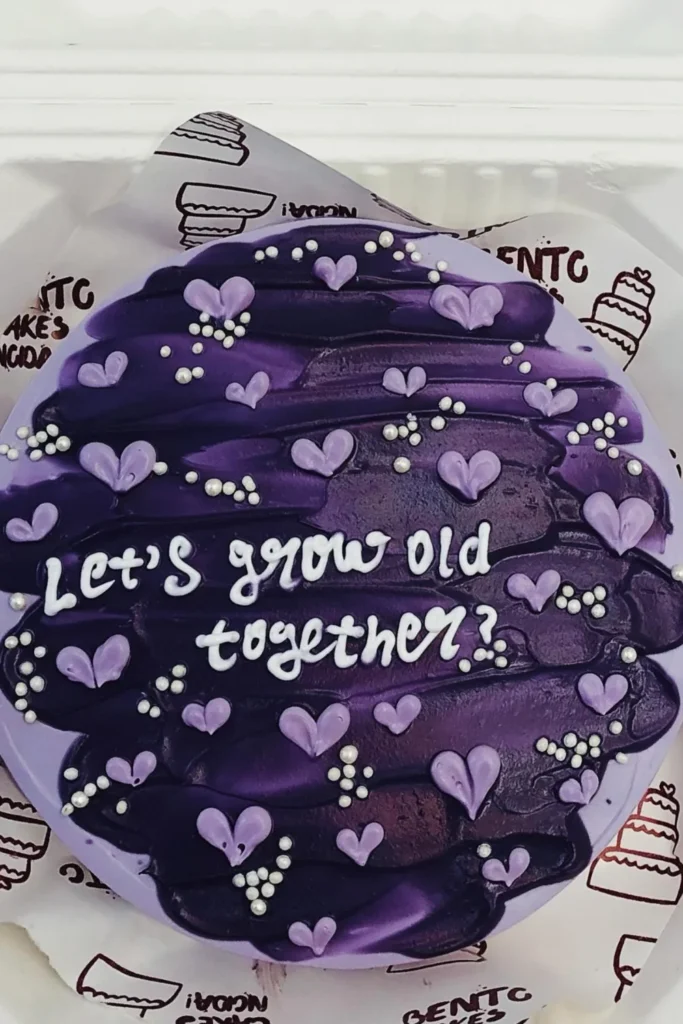 Purple Aesthetic Bento Cake
