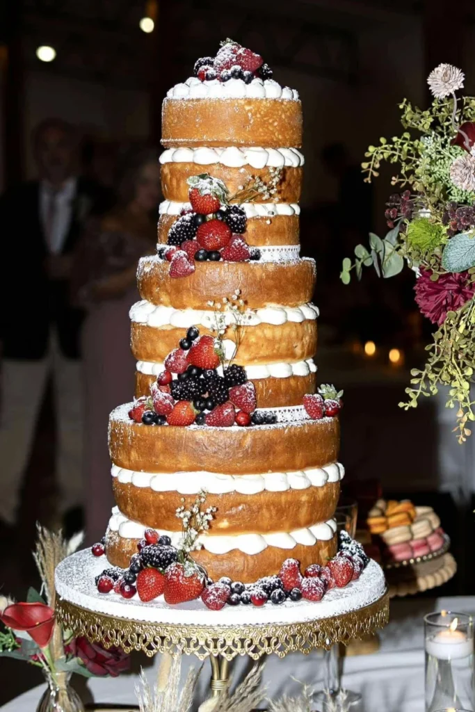 Raspberry Almond Wedding Cake