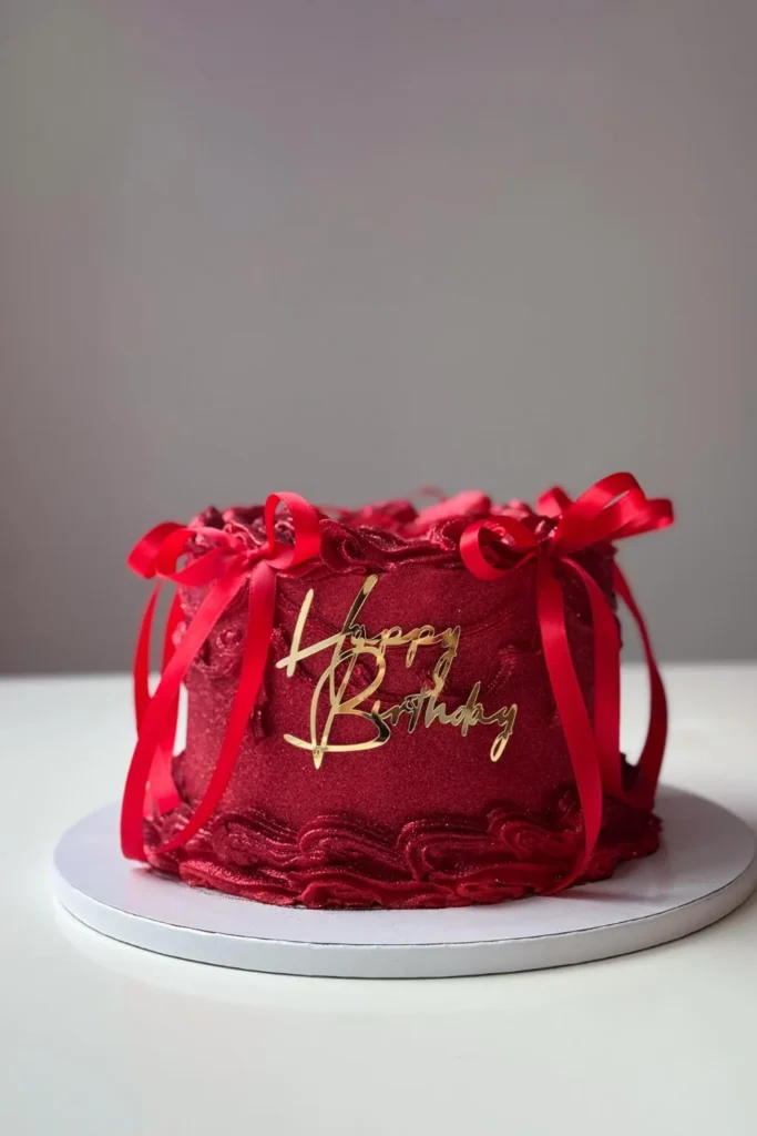 Red Velvet Bow Cake