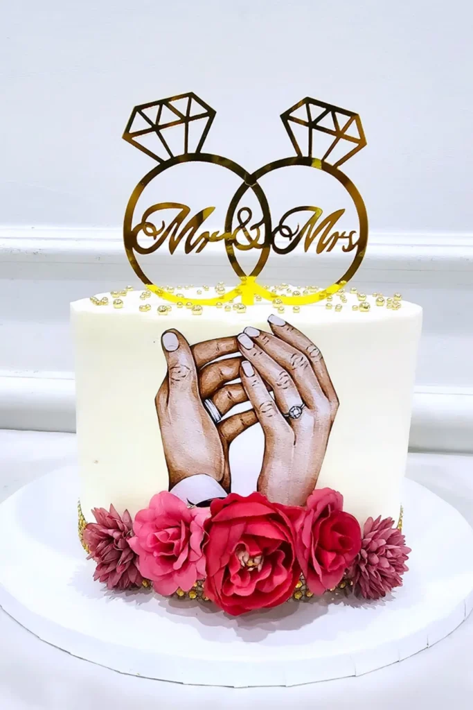 Red Velvet Engagement Cake