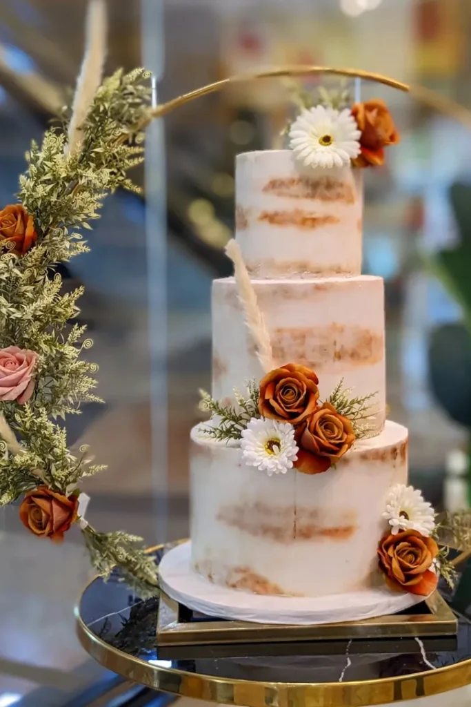 Rustic Naked Anniversary Cake