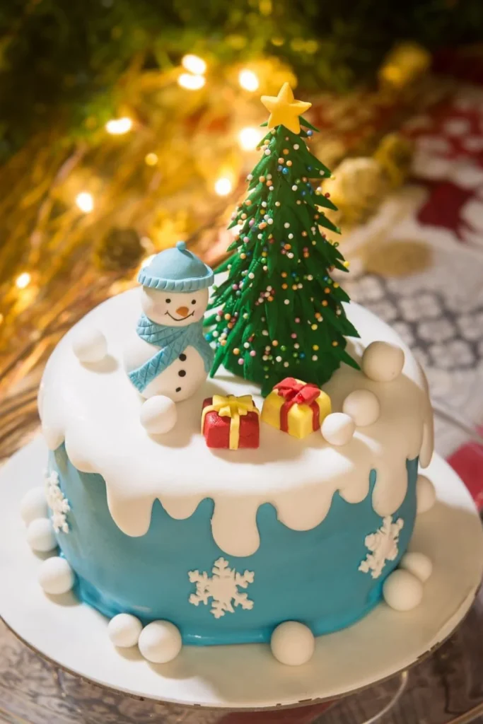 Snowman Christmas Cake