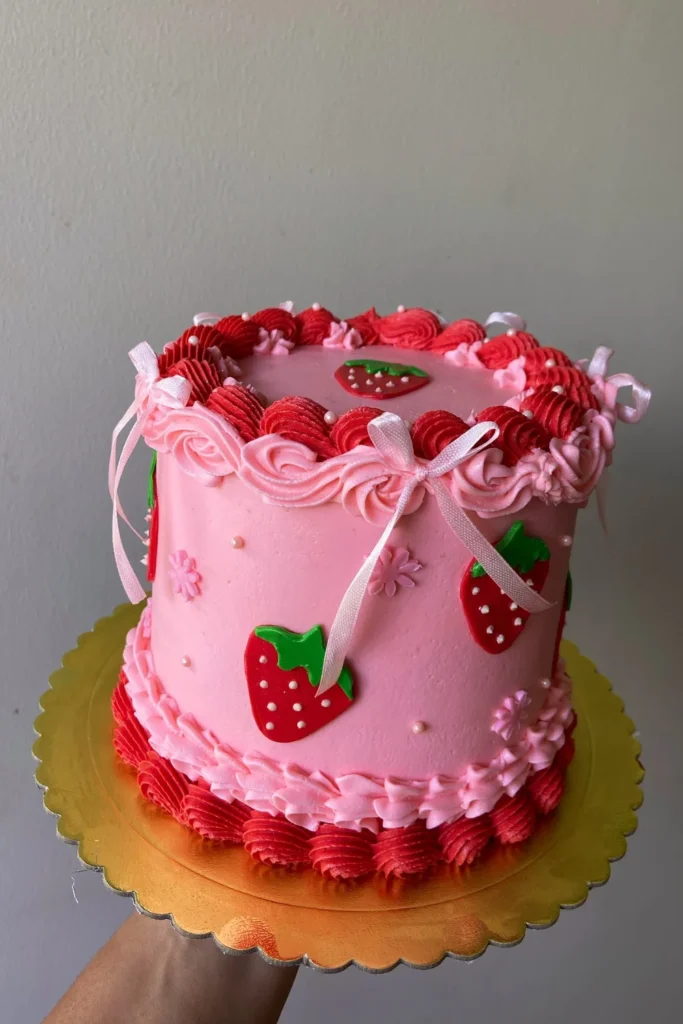 Strawberry Shortcake Anniversary Cake