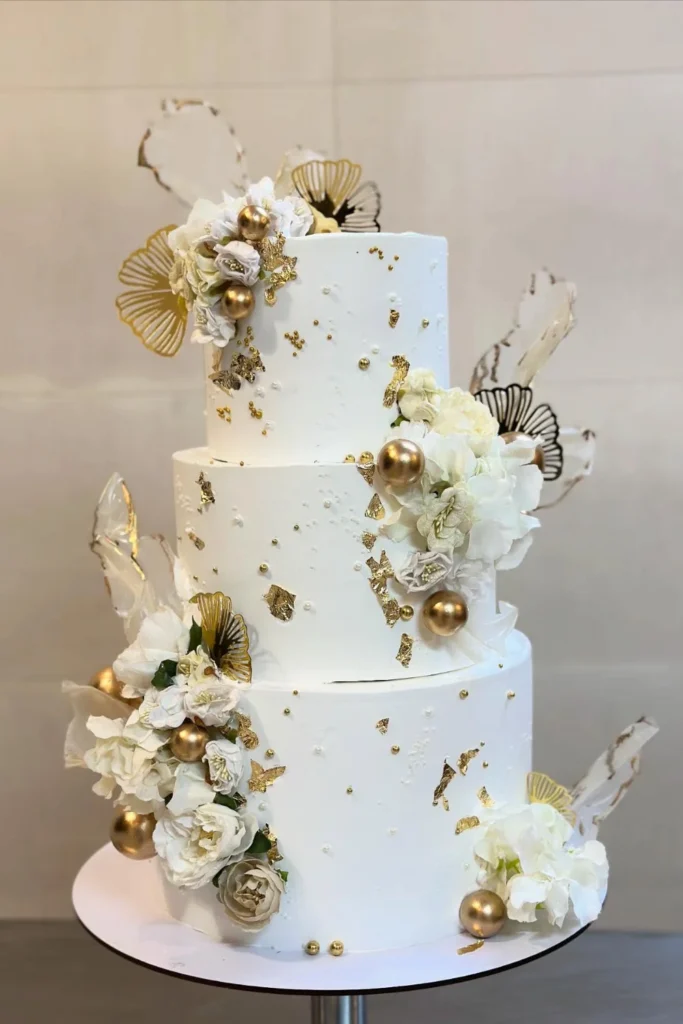 Three-Tier Elegant Engagement Cake