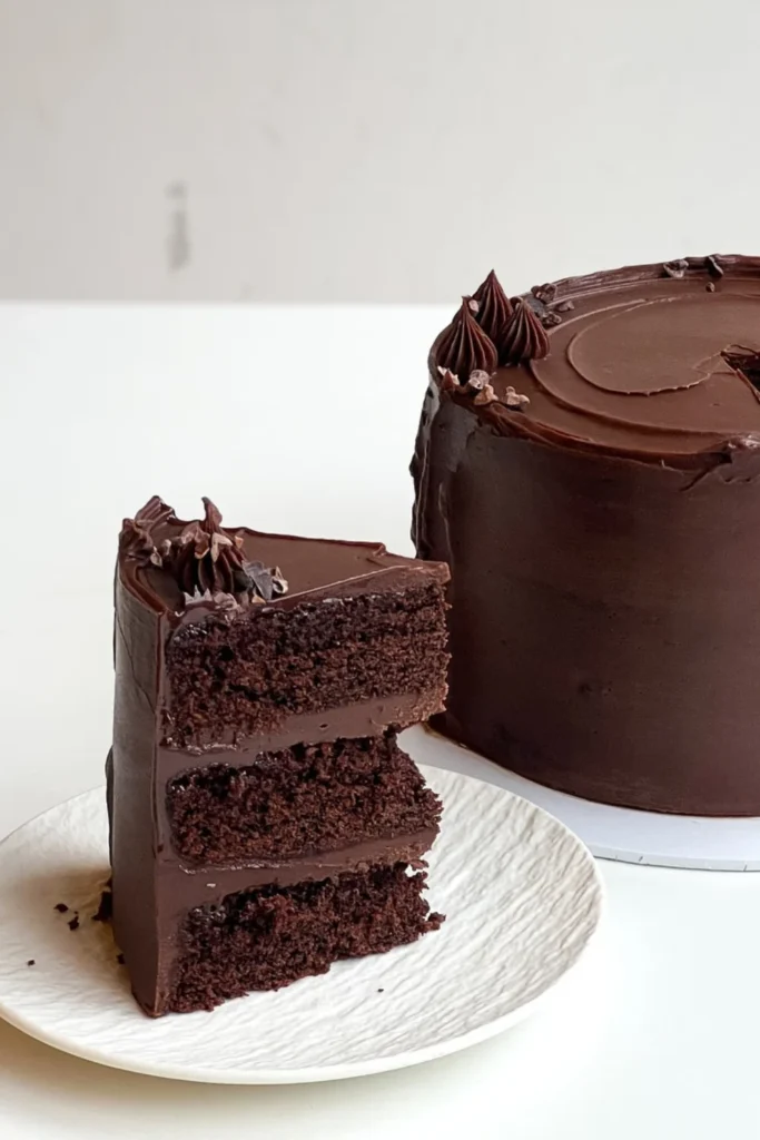 Dark Chocolate Ganache Cake
