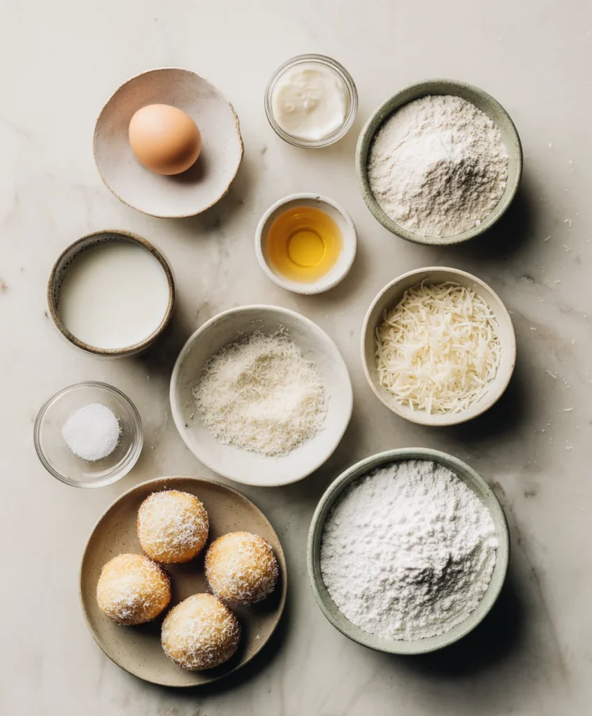 Baked Coconut Donut Holes Recipe with Sweet Coconut Coating