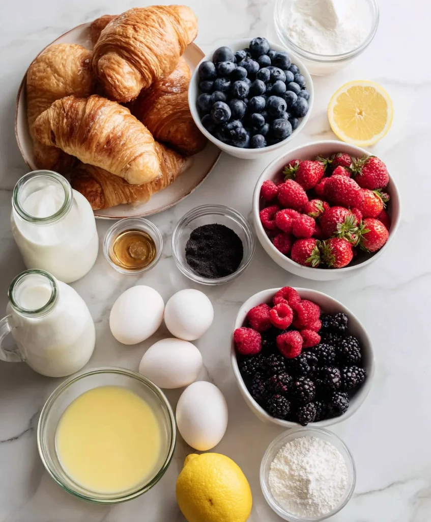 Berry Lemon Croissant Casserole Recipe Perfect for Brunch