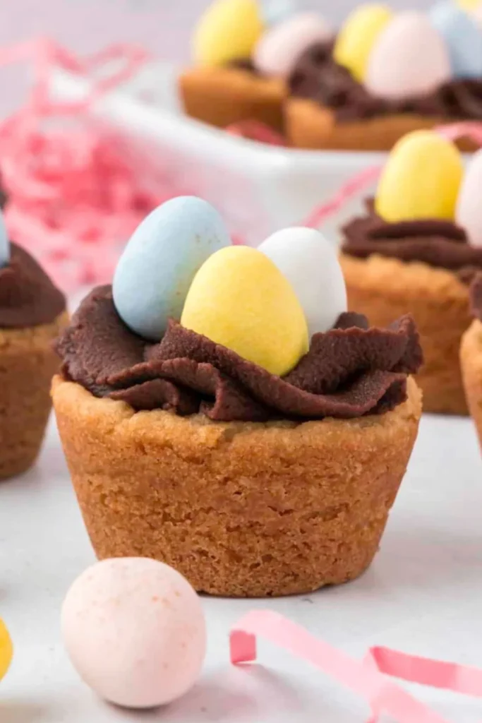 Easter Egg Chocolate Chip Cookie Cups Perfect for Spring Parties