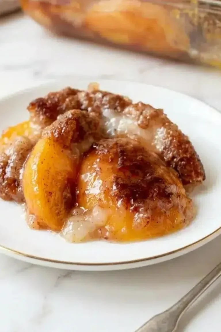 Old Fashioned Peach Cobbler Recipe with Buttery Crisp Topping