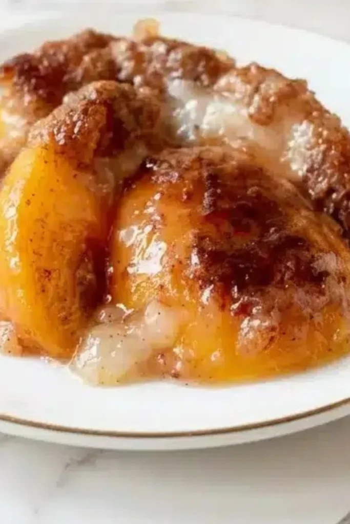 Old Fashioned Peach Cobbler Recipe with Buttery Crisp Topping