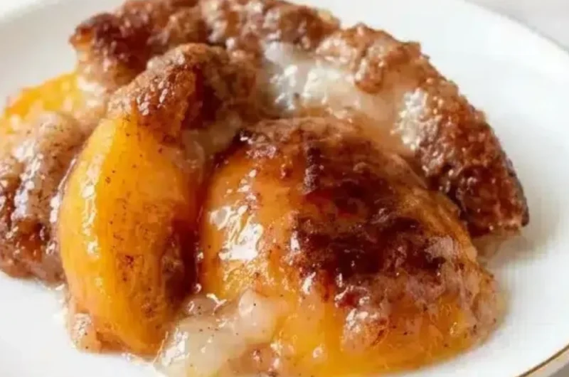 Old Fashioned Peach Cobbler Recipe with Buttery Crisp Topping